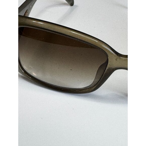 Fendi FS3231 Olive Green Wrap Sunglasses Brown Gradient 56mm Italy w/ Case - Picture 12 of 15